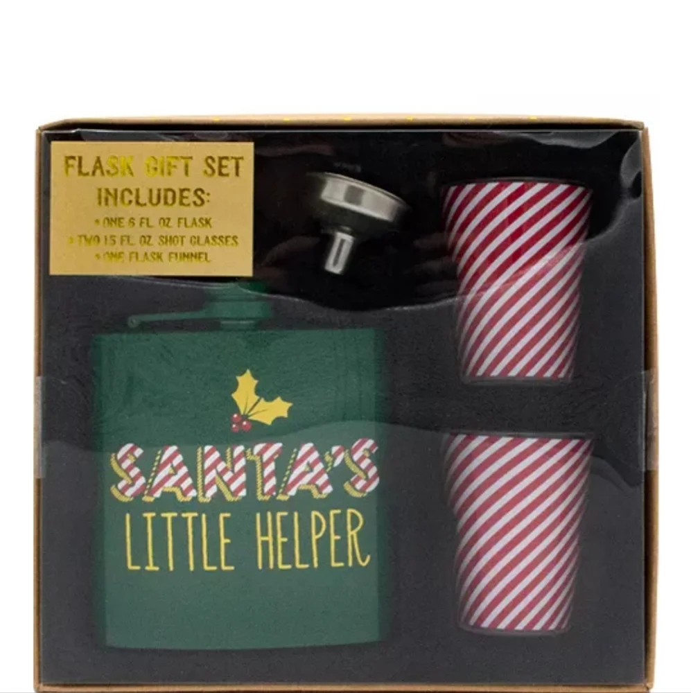 Santa's Little Helper Flask & 2 Shooters by TMD Holdings BNWT Retired
